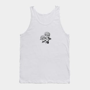 Hydrangea Flower Monochrome Tank Top